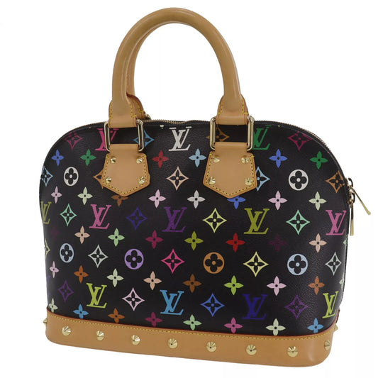 Louis Vuitton LV Alma PM Multicolor Noir Handbag Monogram M40444 #ED376