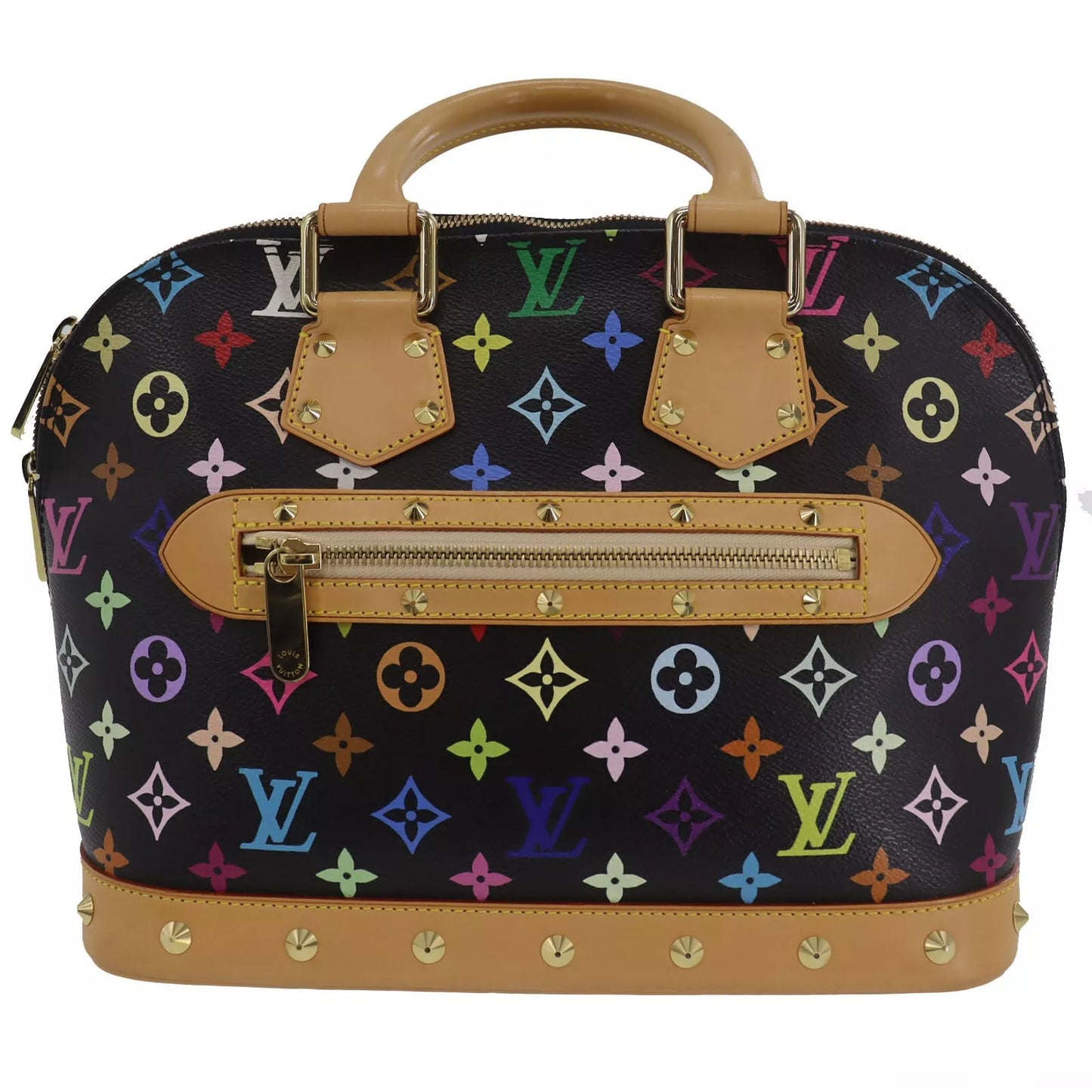 Louis Vuitton LV Alma PM Multicolor Noir Handbag Monogram M40444 #ED376