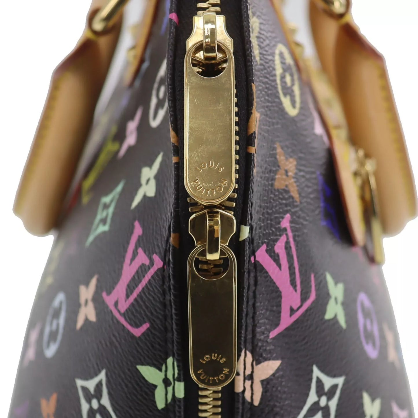 Louis Vuitton LV Alma PM Multicolor Noir Handbag Monogram M40444 #ED376