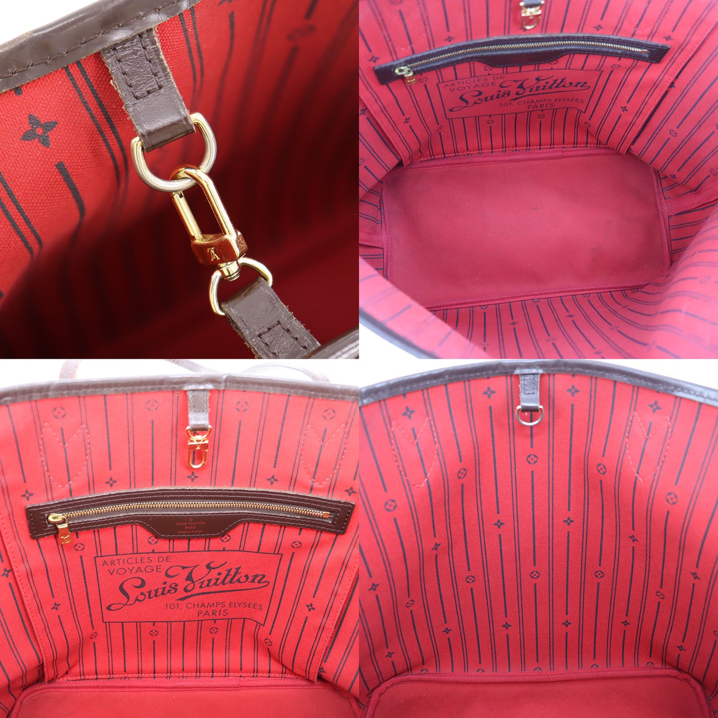 LOUIS VUITTON Neverfull MM Shoulder Tote Bag Damier Brown N41358 #AG499