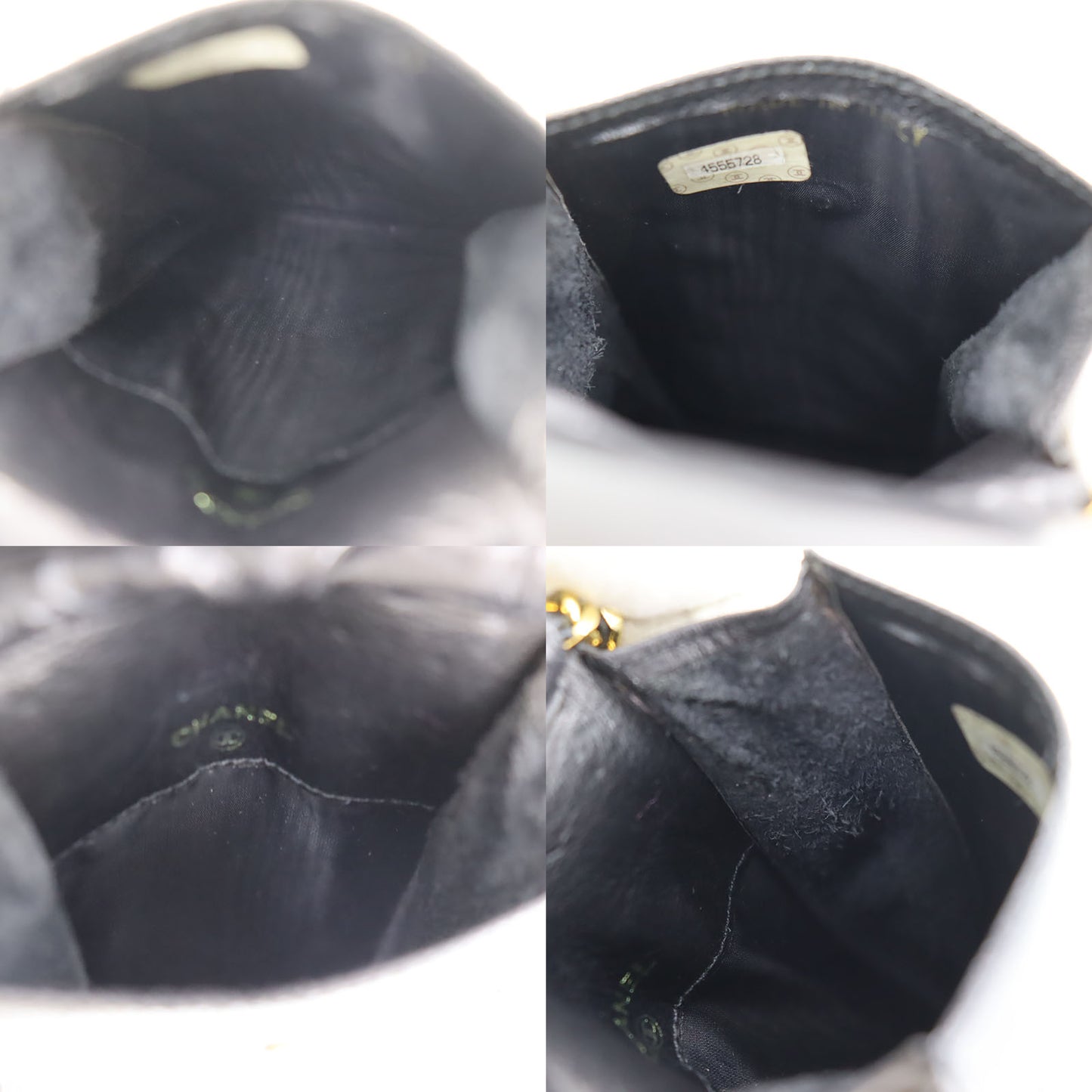 CHANEL Shoulder Pouch Bag Caviar Skin Leather #AH602