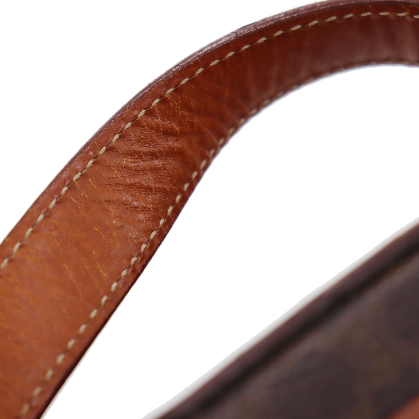 CELINE Macadam Pattern Shoulder HandBag Brown PVC Leather #AH220