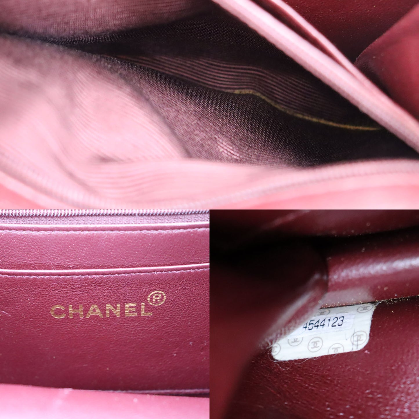 CHANEL HandBag Black Lambskin Leather #BS33