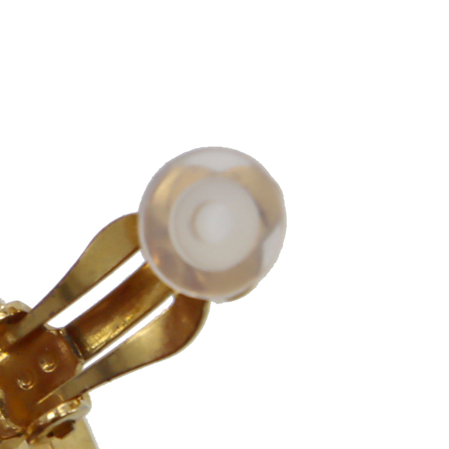 CHANEL CC Logos Earrings Gold Clip-On 97P #AG858