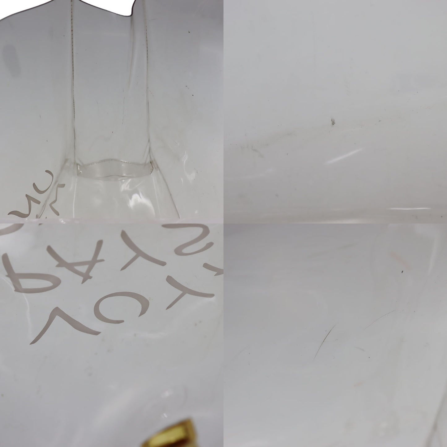 HERMES Vinyl Kelly 40 Handbag Clear L'exposition 1997 #AG101