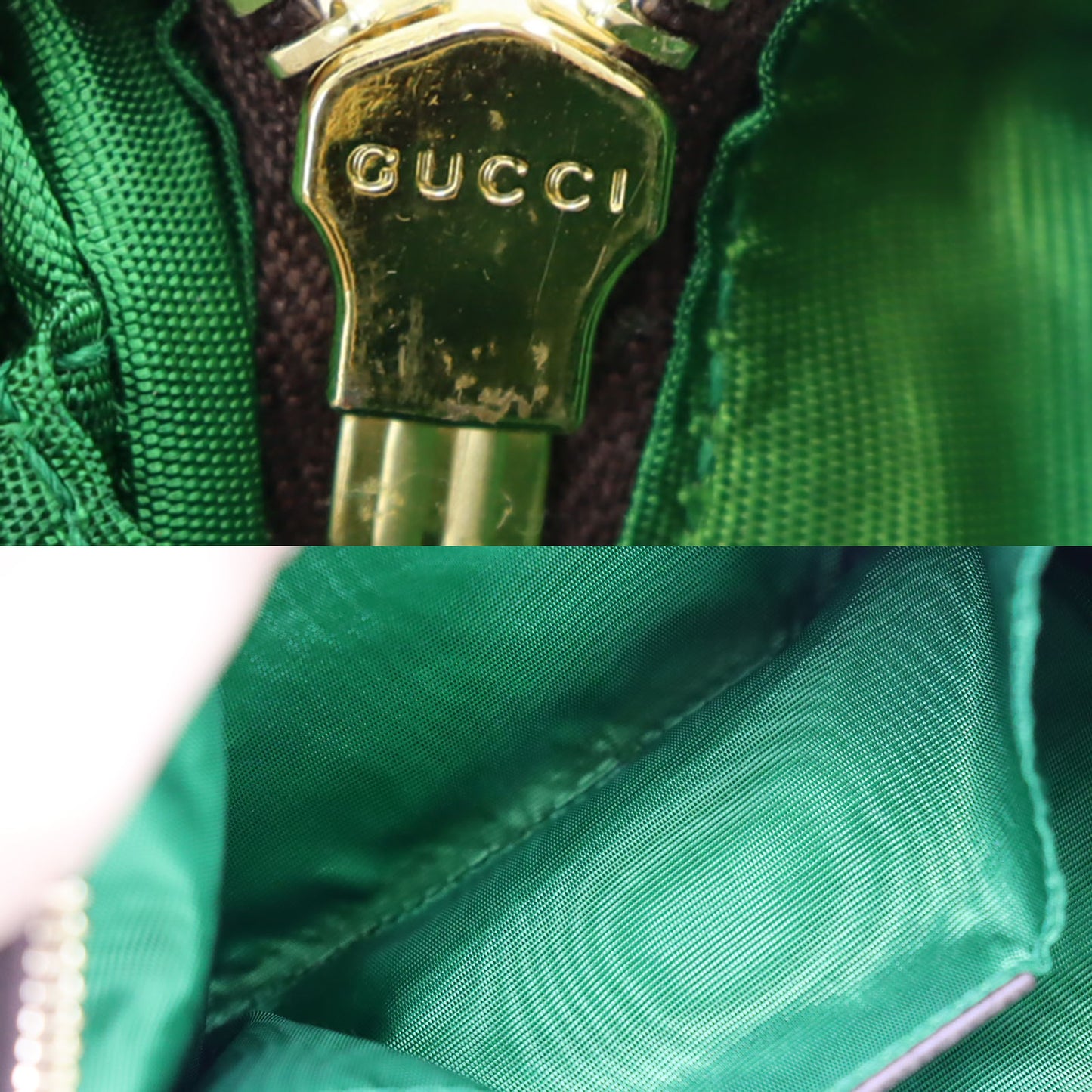 GUCCI Marment Pouch Brown PVC Leather #AG278