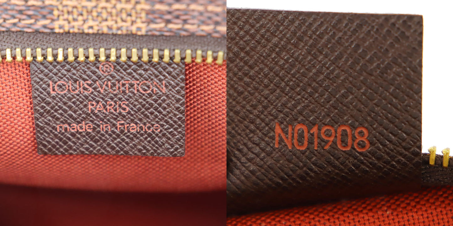 LOUIS VUITTON Trousse Makeup Handbag Pouch Damier N51982 #AG822