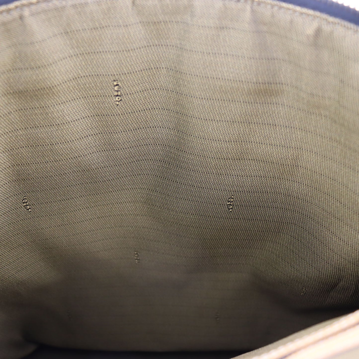 FENDI Zucca Handbag Tote Brown Black Nylon Canvas #AG933