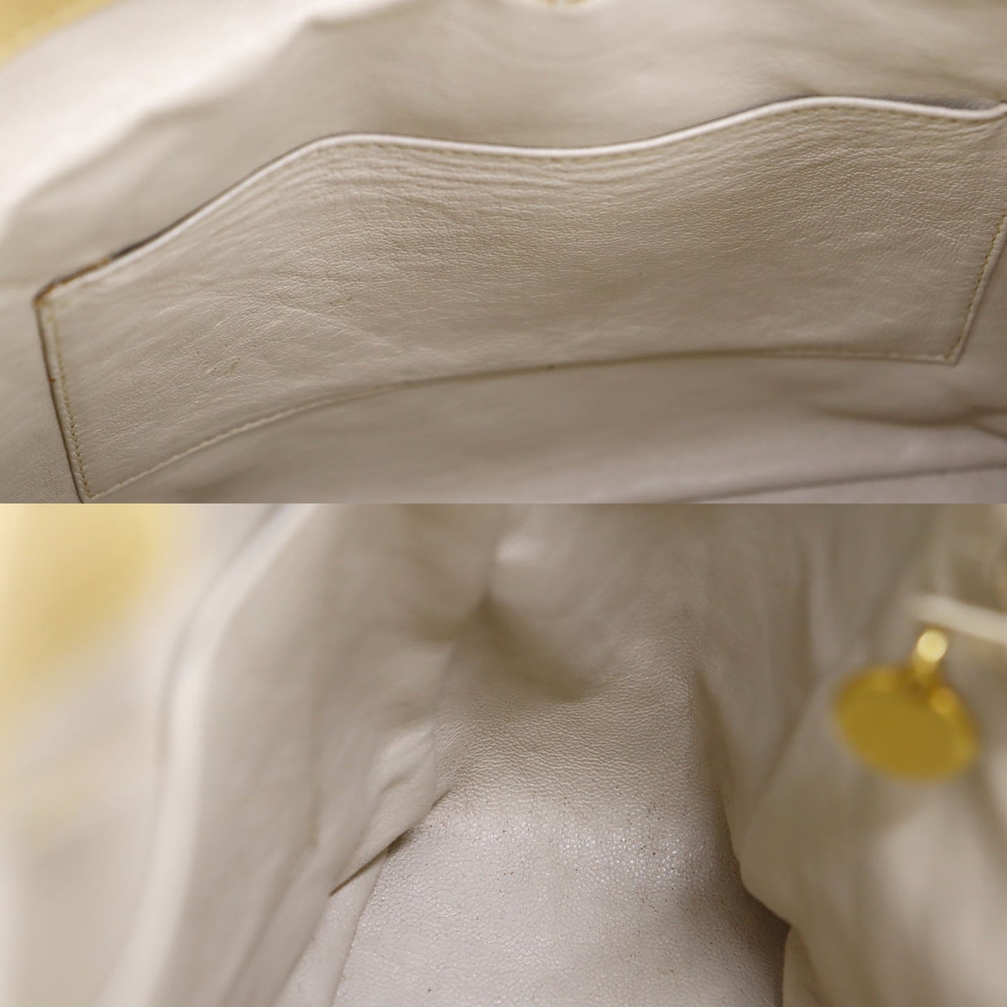 CHANEL Straw Shoulder Bag Crossbody Beige Made around 1992 #AH362