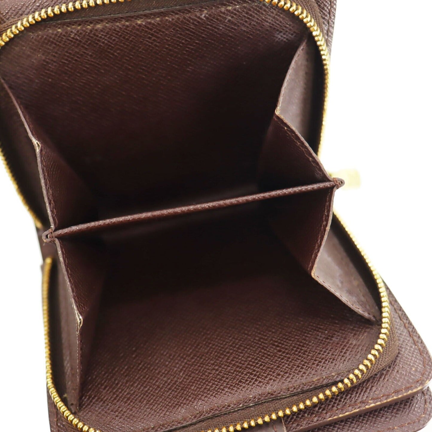 LOUIS VUITTON Compact Zip Bifold Wallet Damier Brown N61668 #AH287