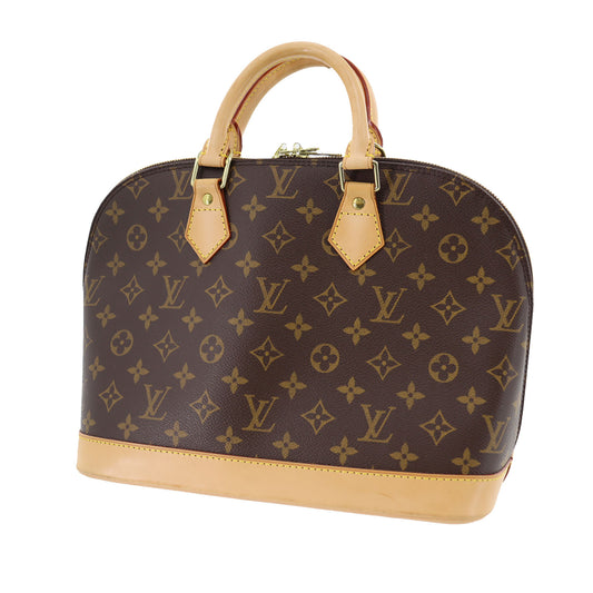Louis Vuitton Alma Handbag Monogram Canvas Leather M51130 #AH36