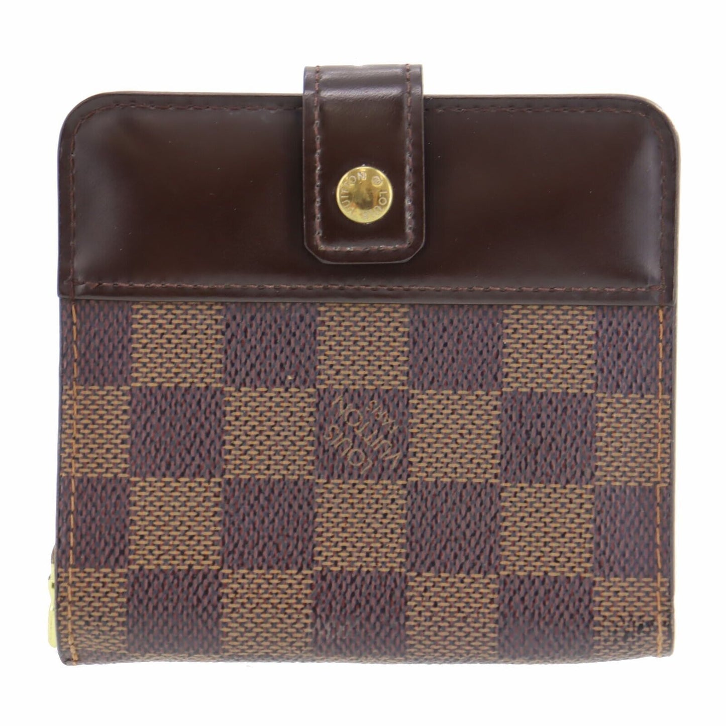 LOUIS VUITTON Compact Zip Bifold Wallet Damier Brown N61668 #AH287