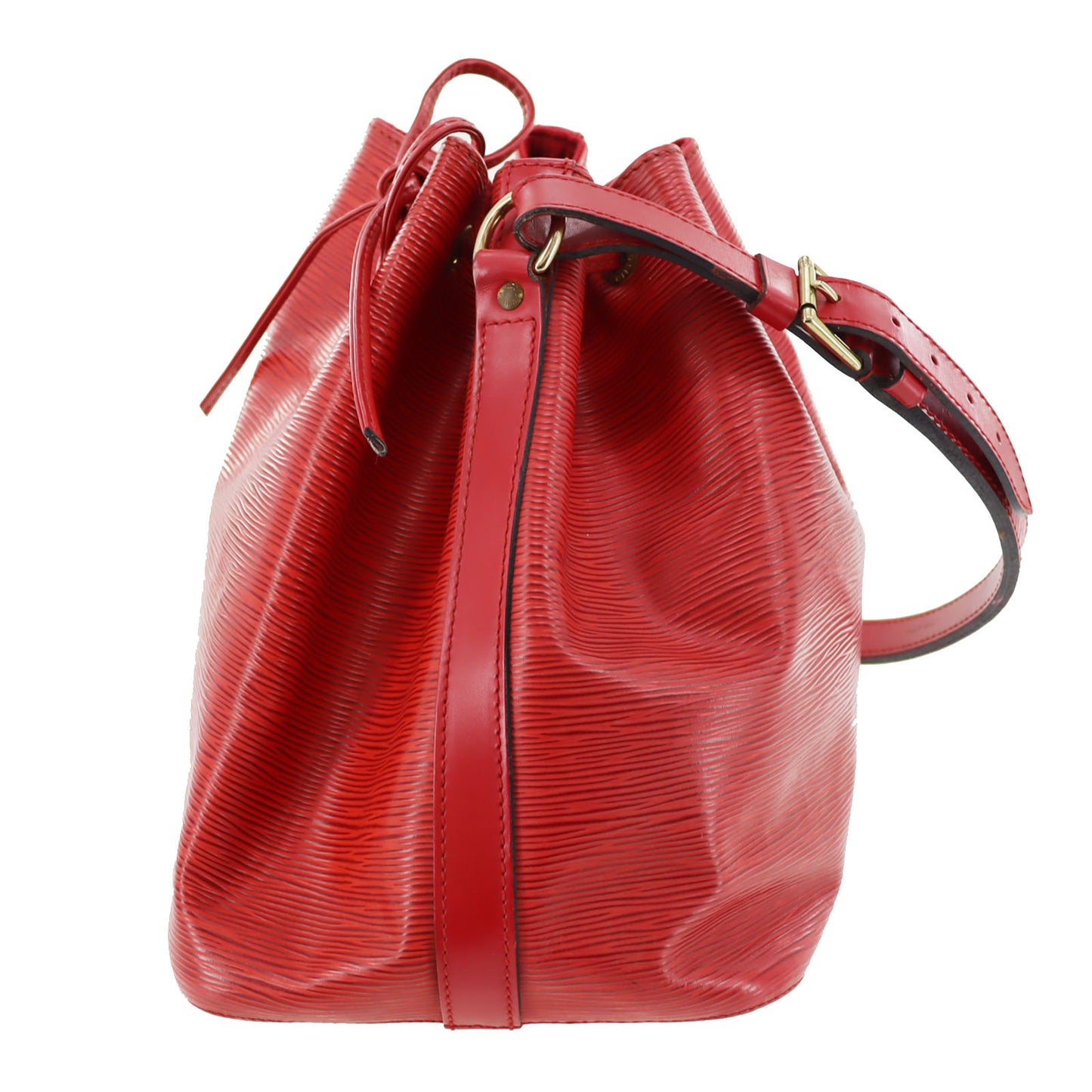 LOUIS VUITTON Petit Noe Shoulder Bag Red Epi M44107 #AG501