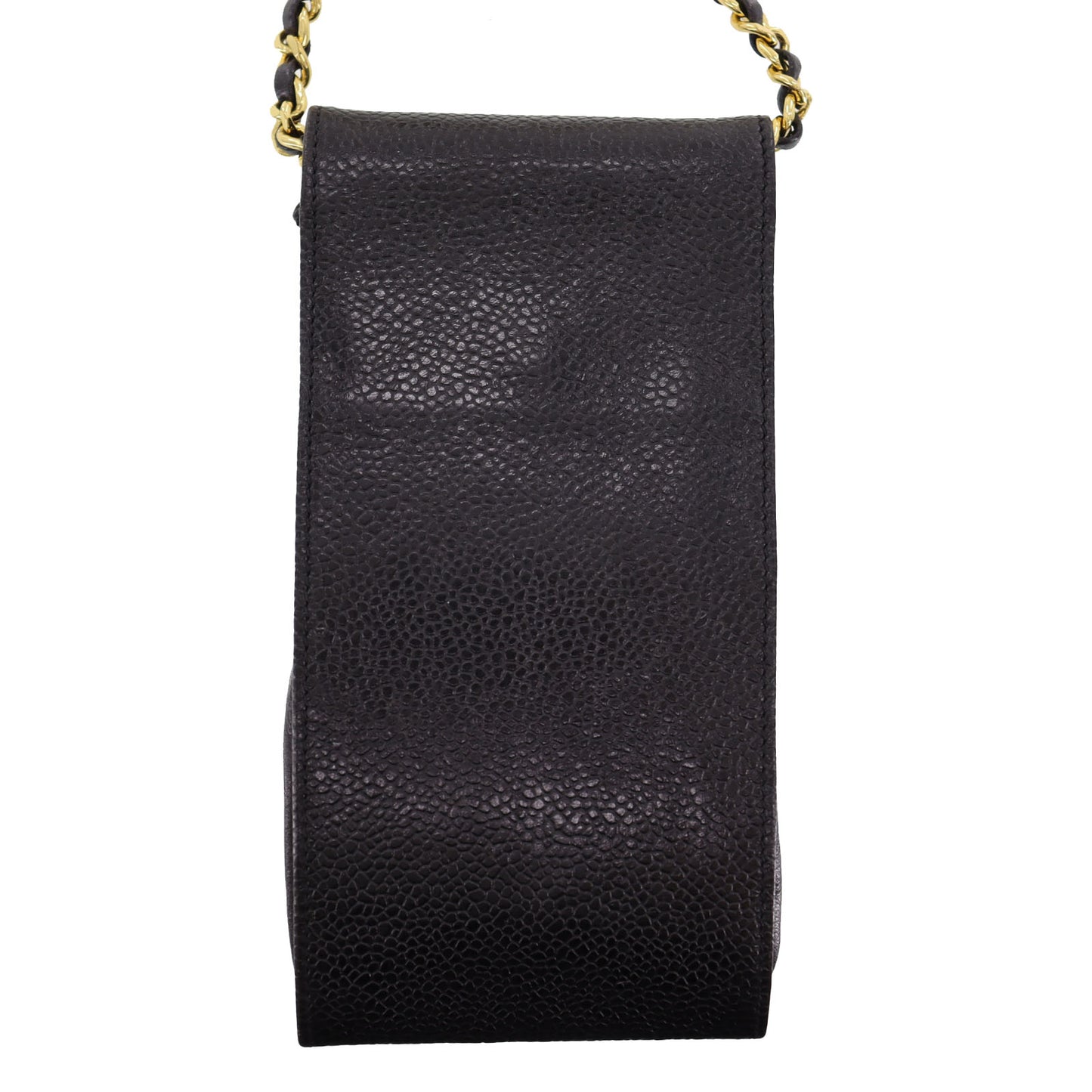 CHANEL Shoulder Pouch Bag Caviar Skin Leather #AH602