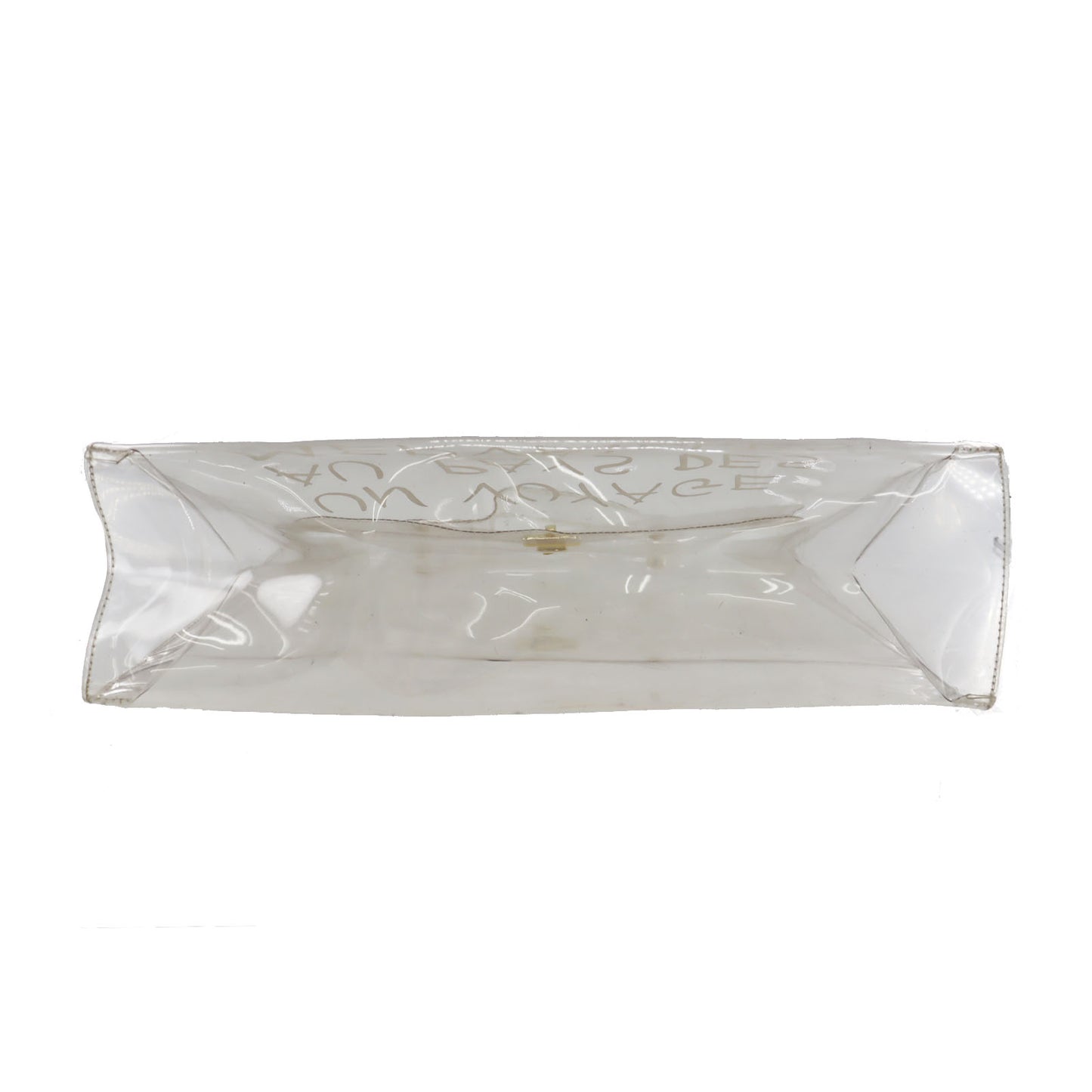 HERMES Vinyl Kelly 40 Handbag Clear L'exposition 1997 #AG101