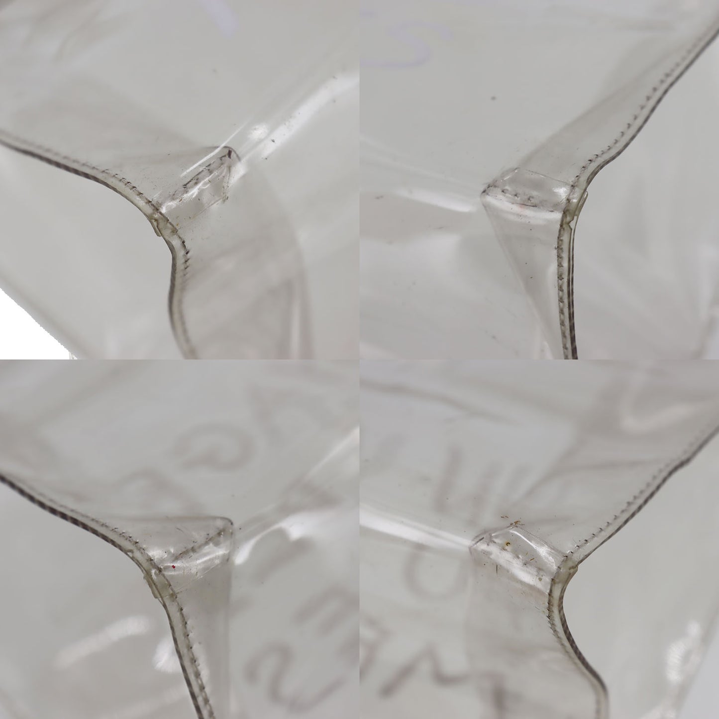 HERMES Vinyl Kelly 40 Handbag Clear L'exposition 1997 #AG101