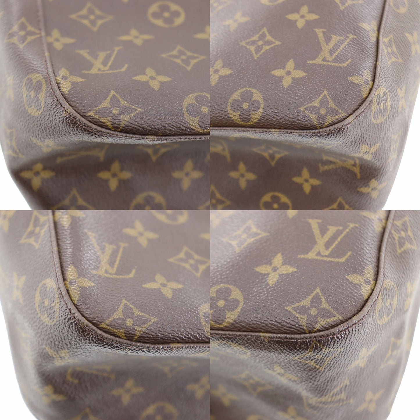 LOUIS VUITTON Looping GM Shoulder Bag Brown Monogram Canvas M51145 #AH431