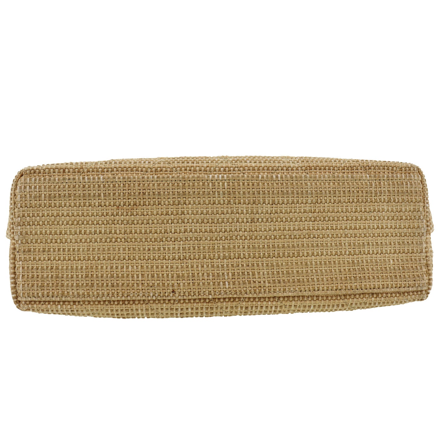 CHANEL Straw Shoulder Bag Crossbody Beige Made around 1992 #AH362