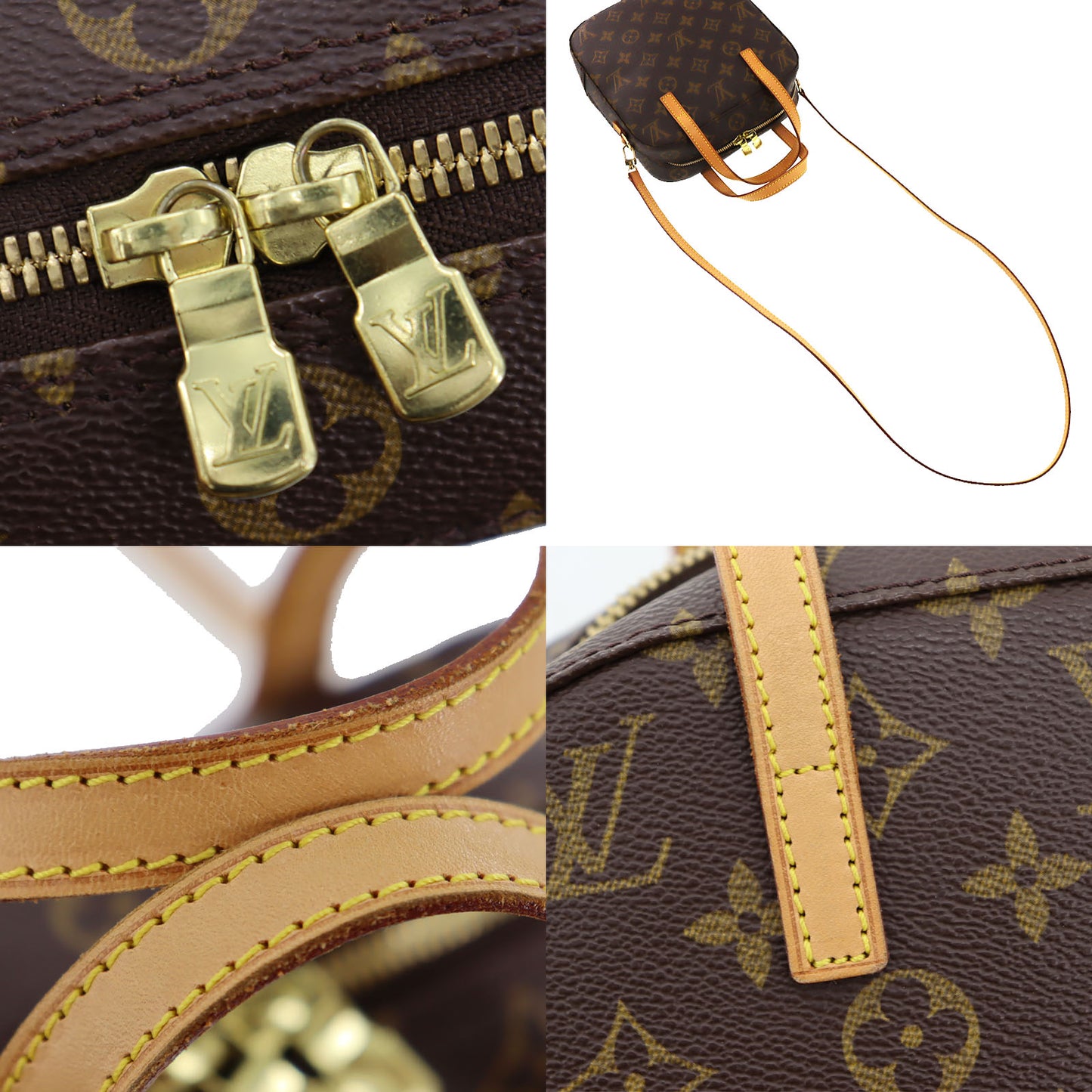 LOUIS VUITTON Spontini Shoulder Handbag Monogram M47500 #AG203