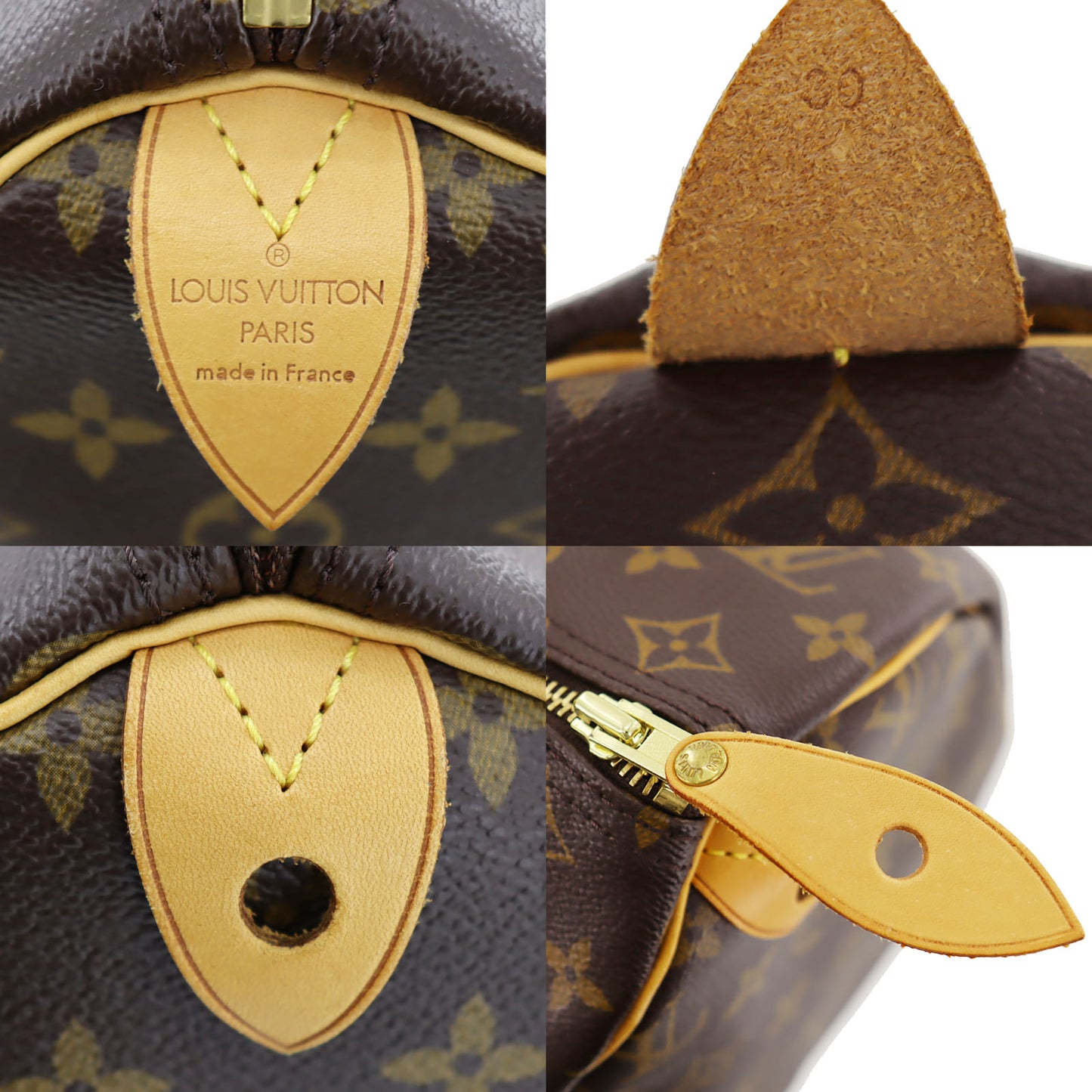 Louis Vuitton Speedy 30 Handbag Monogram Leather M41526 #AG976