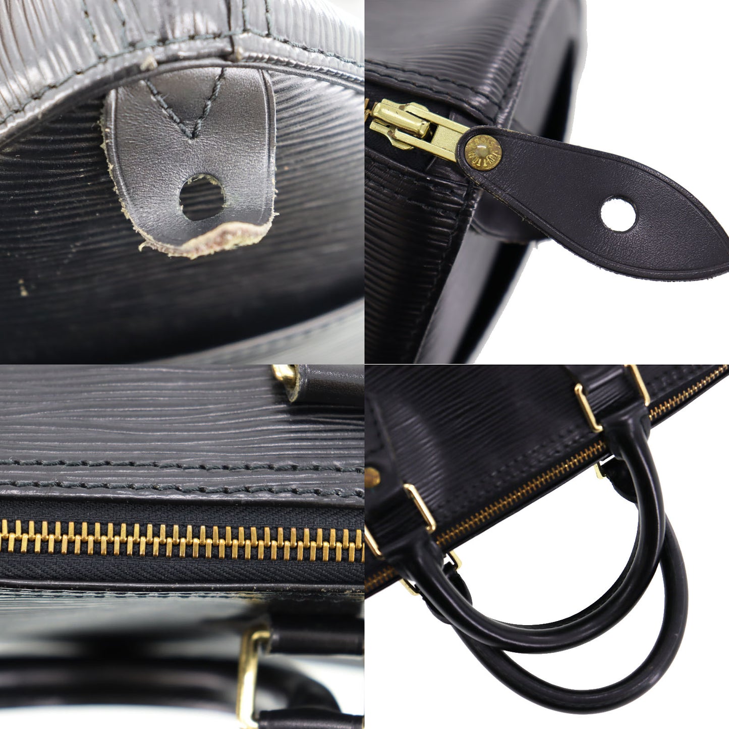 LOUIS VUITTON Speedy 25 Handbag Epi Leather Black M59032 #AG470
