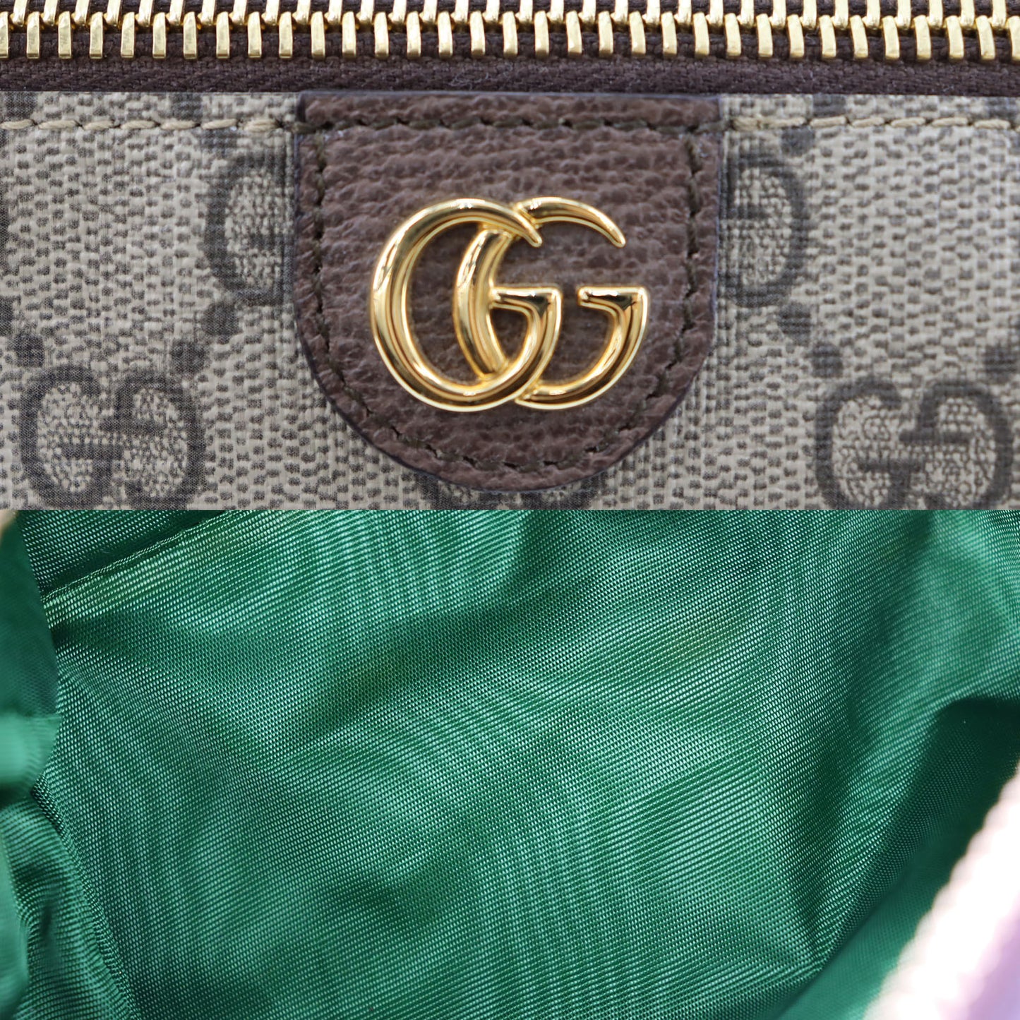 GUCCI Marment Pouch Brown PVC Leather #AG278