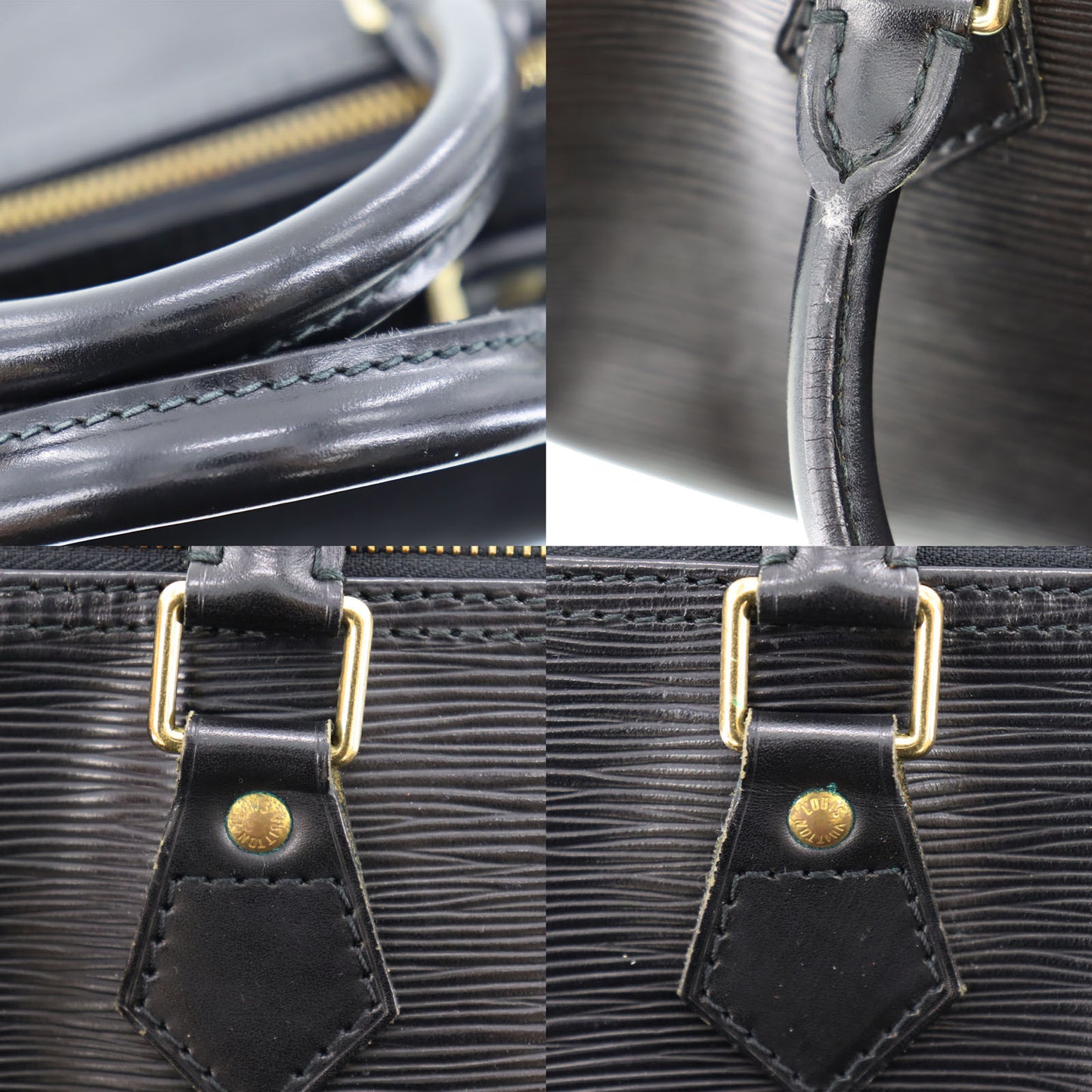 LOUIS VUITTON Speedy 25 Handbag Epi Leather Black M59032 #AG470