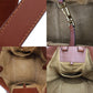 LOEWE Logos 2 way Shoulder Handbag Brown Straw Leather #CK691