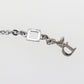 Christian Dior Logo Heart Chain Necklace Silver #CX518