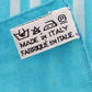 CHANEL Logos Scarf 100% Cotton Light Blue Multicolor #AG699