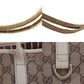 GUCCI Original GG Canvas Shoulder Tote Bag Brown #EG515