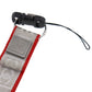 CHANEL Logo Neck Strap Gray Red Nylon Canvas #AG131