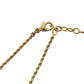 Christian Dior CD Logo Chain Necklace Gold-Plated #BO595