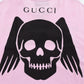 GUCCI Logos Short Sleeve Tops T-shirt Size XS Pink Cotton #AH524