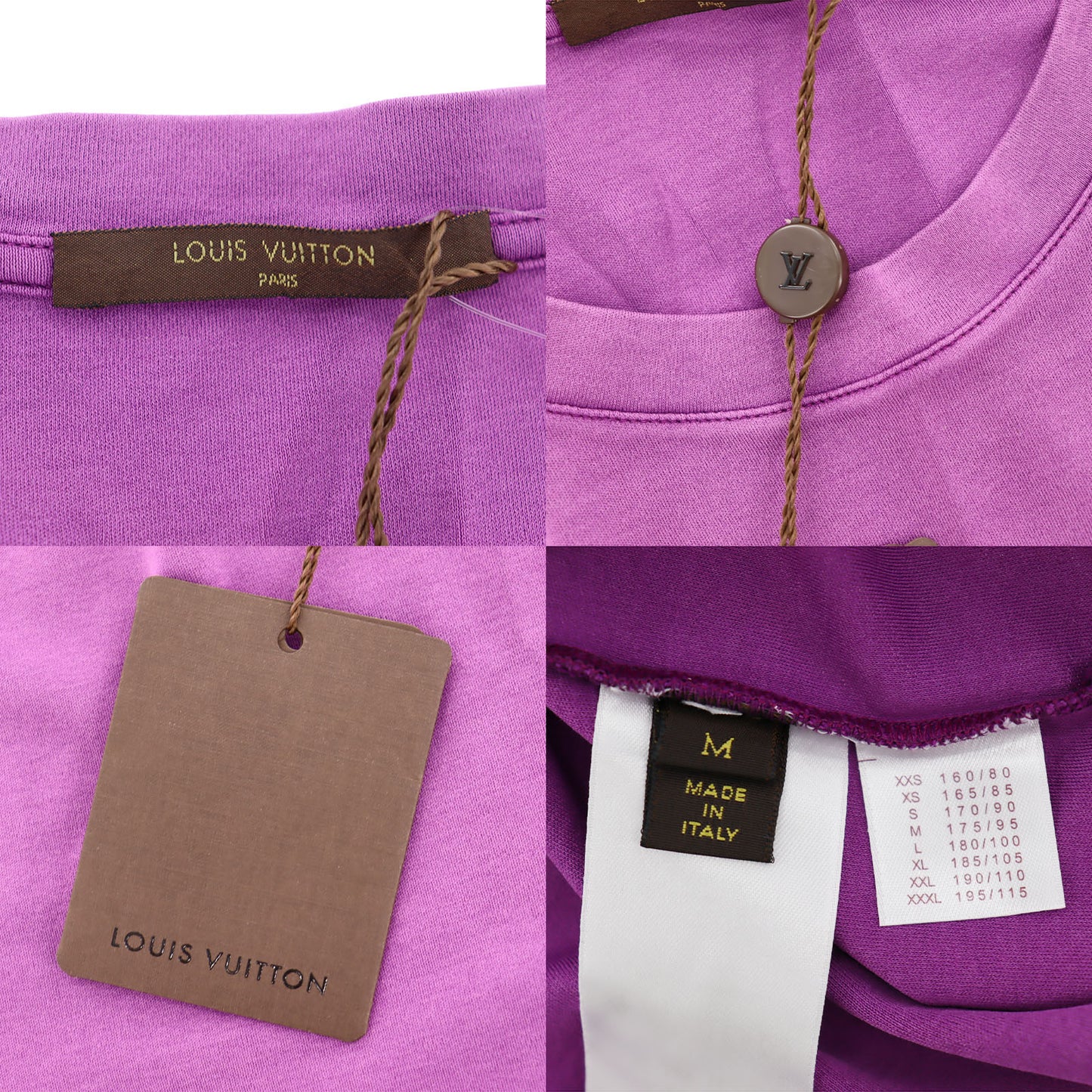 LOUIS VUITTON LV Short Sleeve T-shirt Cotton Purple Size M #AG317