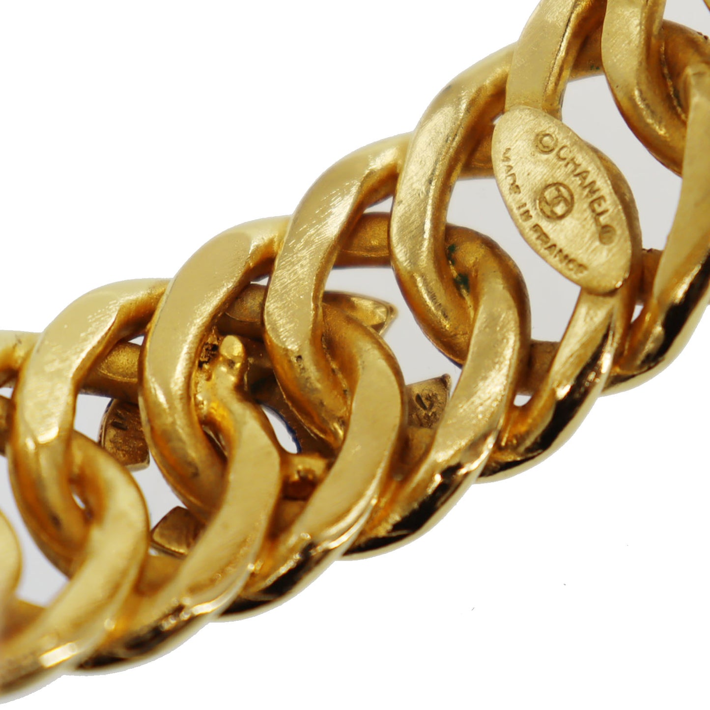 CHANEL CC Logos Chain Bracelet Gold Plated #CD416