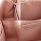 CHANEL Matelasse Used Shoulder Bag Crossbody Pink Tweed Canvas #BN932