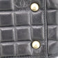 CHANEL Chocolate Bar HandBag Black Leather #AH721