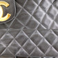 CHANEL Matelasse 34 Chain Shoulder Bag Black Leather #BN323