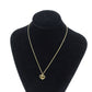 Christian Dior CD Logo Chain Heart Necklace Gold-Plated #CB75