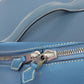 HERMES Inter City HandBag Cosmetic Box Blue Taurillon Clemence #BU382