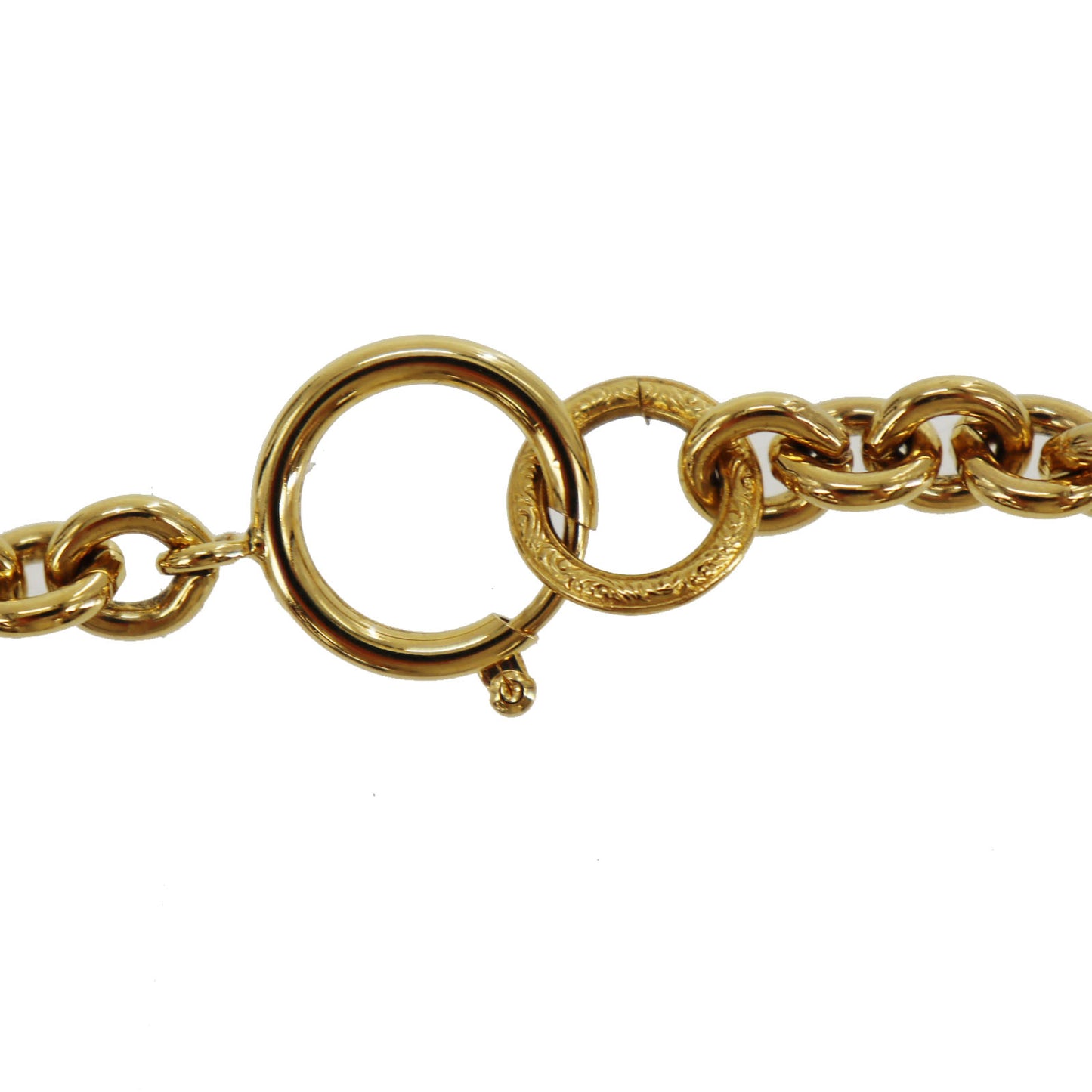 CHANEL CC Logos Chain Long Necklace Gold 94P #BL472