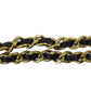 CHANEL Charm Chain Belt Gold Black 94 A #CO631