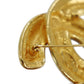 CHANEL CC Logos Matelasse Pin Brooch Gold Plated 1152 #BZ424