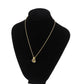 Christian Dior CD Logo Chain Necklace Gold-Plated #BO595