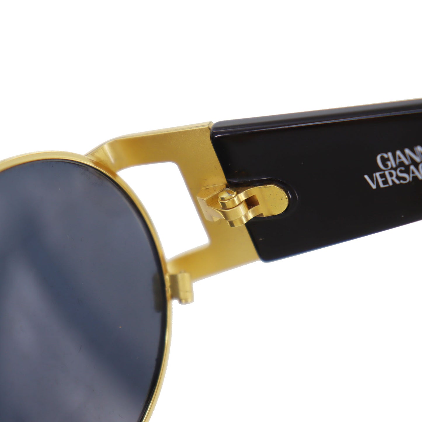 GIANNI VERSACE Sunglasses Black Gold Eye Wear #CX132