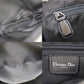 Christian Dior Maris Pearl Handbag Black Denim Canvas #CG970