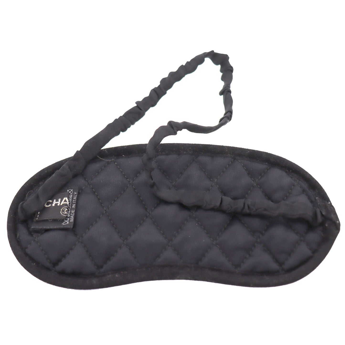 CHANEL Eye Sleep Mask & Pouch Set Black Silk #AH656