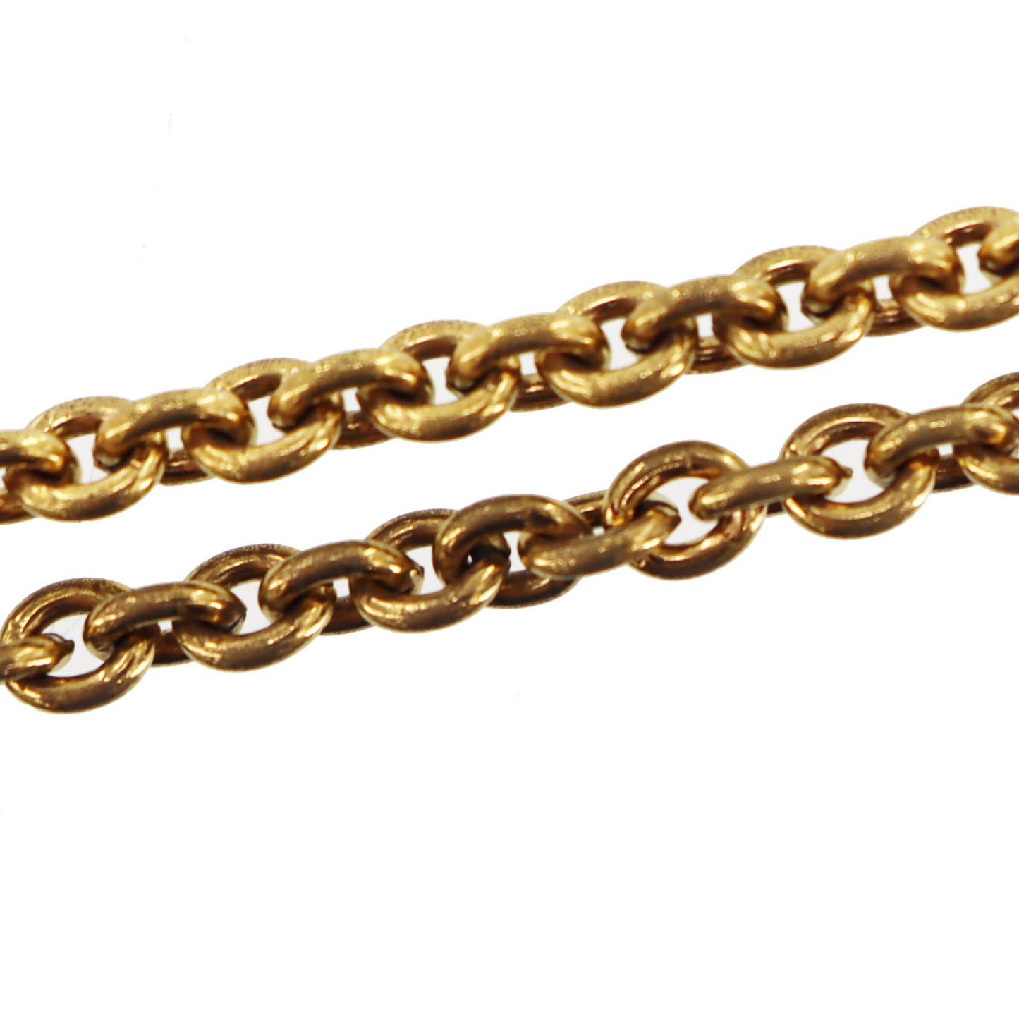 CHANEL Logos Chain Necklace Gold #BE258