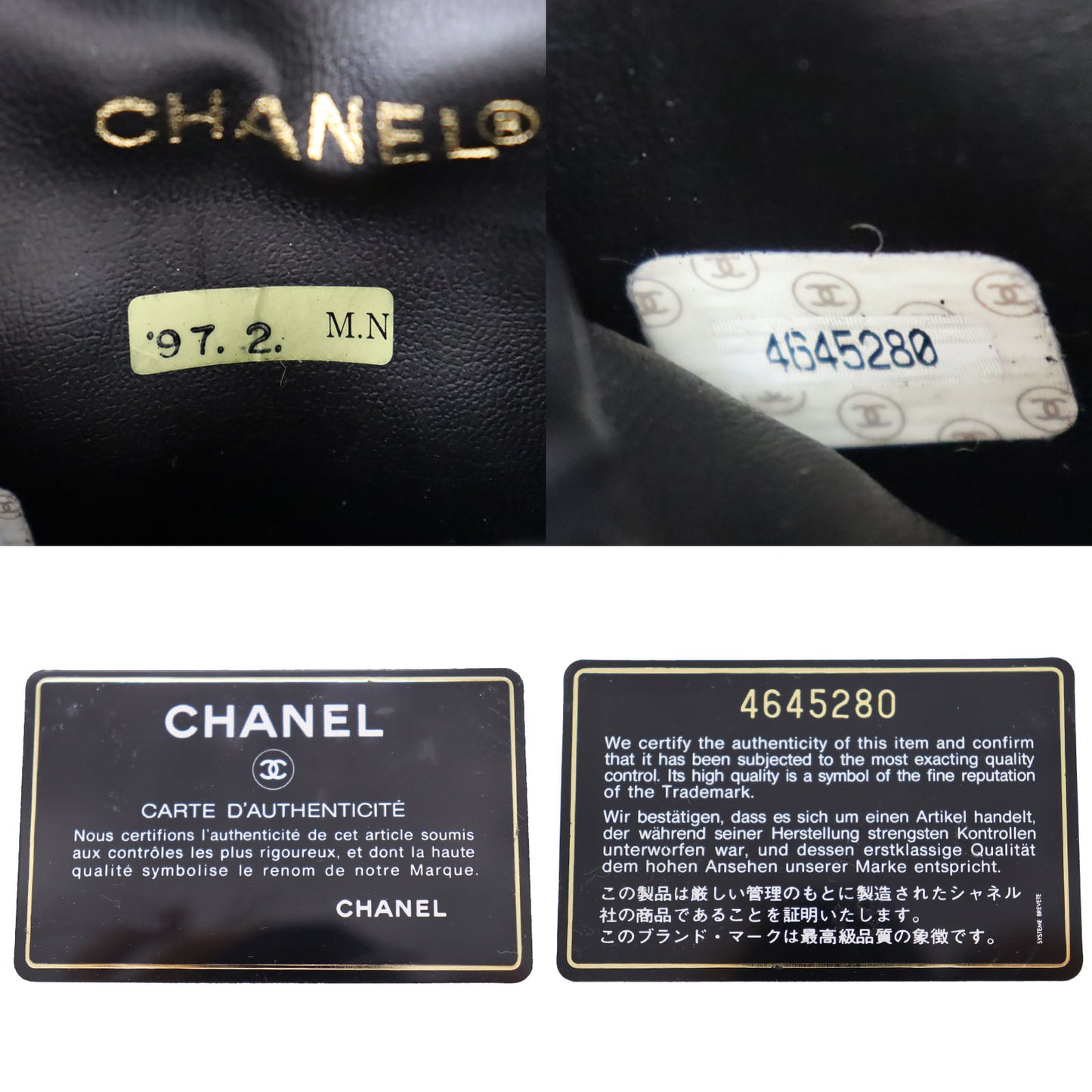 CHANEL CC Handbag Vanity Black Caviar Skin Leather  #AG646